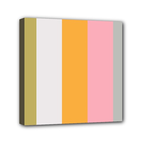 Stripey 23 Mini Canvas 6  X 6  (stretched) by anthromahe