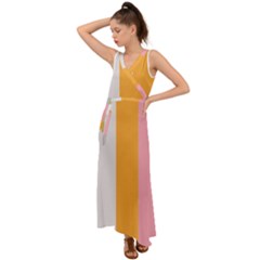 Stripey 23 V-neck Chiffon Maxi Dress by anthromahe