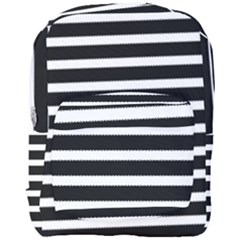 Black & White Stripes Full Print Backpack by anthromahe