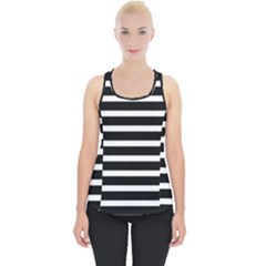 Black & White Stripes Piece Up Tank Top by anthromahe