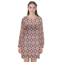 Df True Wish Long Sleeve Chiffon Shift Dress  by deformigo