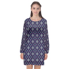 Df Galileo Magic Long Sleeve Chiffon Shift Dress  by deformigo