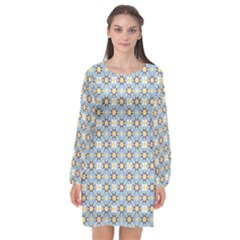 Df Norbert Pastel Long Sleeve Chiffon Shift Dress  by deformigo