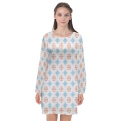 Df Selina Walter Long Sleeve Chiffon Shift Dress  by deformigo