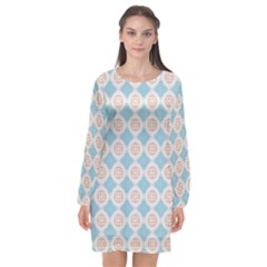 Df Perpetuum Long Sleeve Chiffon Shift Dress  by deformigo