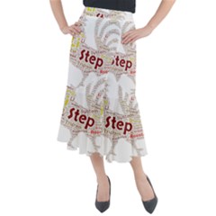Fighting Golden Rooster  Midi Mermaid Skirt by Pantherworld143