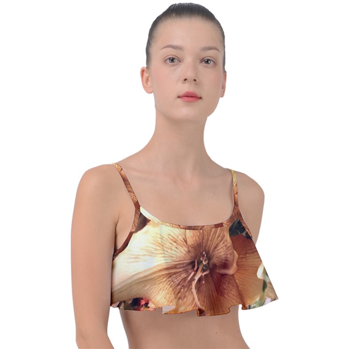 Lilies 1 3 Frill Bikini Top