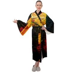 Revelation 1 8 Maxi Velour Kimono by bestdesignintheworld