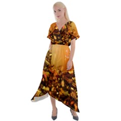 Christmas Tree  1 1 Cross Front Sharkbite Hem Maxi Dress by bestdesignintheworld