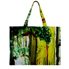 Old Tree And House With An Arch 8 Zipper Mini Tote Bag by bestdesignintheworld