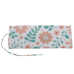 Pattern With Flowers Leaves Roll Up Canvas Pencil Holder (s) by Wegoenart