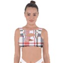 Plaid Mosaic Pixel Seamless Pattern Bandaged Up Bikini Top View1