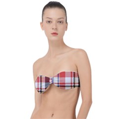 Plaid Mosaic Pixel Seamless Pattern Classic Bandeau Bikini Top  by Wegoenart