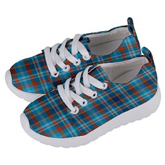 Tartan Scotland Seamless Plaid Pattern Vintage Check Color Square Geometric Texture Kids  Lightweight Sports Shoes by Wegoenart