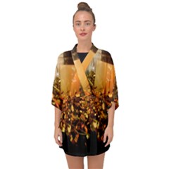 Christmas Tree  1 1 Half Sleeve Chiffon Kimono by bestdesignintheworld