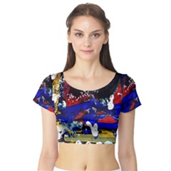 Holidays 1 1 Short Sleeve Crop Top by bestdesignintheworld