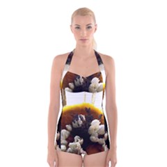 Tulips 1 2 Boyleg Halter Swimsuit  by bestdesignintheworld