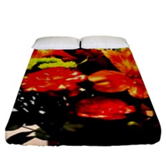 Flowers In A Vase 1 2 Fitted Sheet (king Size) by bestdesignintheworld