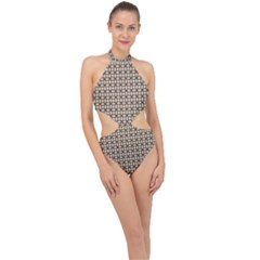 Esperanto Halter Side Cut Swimsuit by deformigo