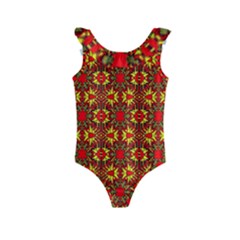 Rby-c-3 Kids  Frill Swimsuit