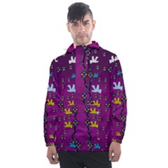 Birds In Freedom And Peace Men s Front Pocket Pullover Windbreaker by pepitasart