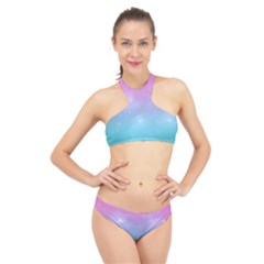 Pastel Goth Galaxy  High Neck Bikini Set by thethiiird