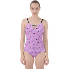 Spooky Pastel Goth  Cut Out Top Tankini Set