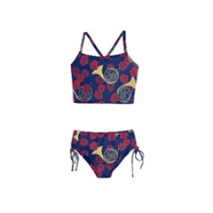 Roses French Horn  Girls  Tankini Swimsuit