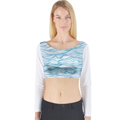 Abstract Long Sleeve Crop Top by homeOFstyles