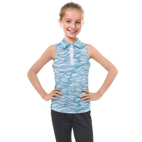 Abstract Kids  Sleeveless Polo Tee by homeOFstyles