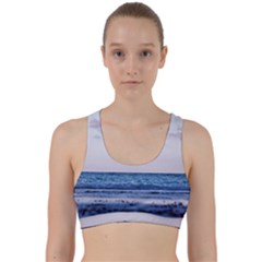 Pink Ocean Hues Back Weave Sports Bra