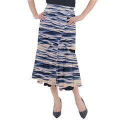 Ocean At Dusk Midi Mermaid Skirt by TheLazyPineapple