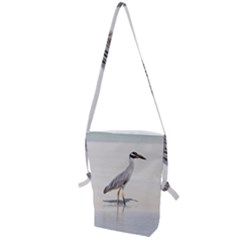 Beach Heron Bird Folding Shoulder Bag by TheLazyPineapple