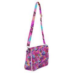 Flowers 50 Shoulder Bag With Back Zipper