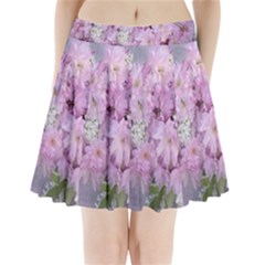 Nature Landscape Cherry Blossoms Pleated Mini Skirt by Vaneshart