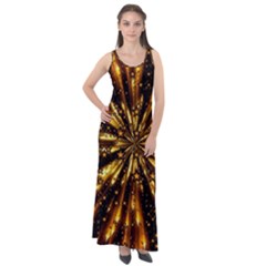 Christmas Star Wallpaper Explosion Sleeveless Velour Maxi Dress by Vaneshart