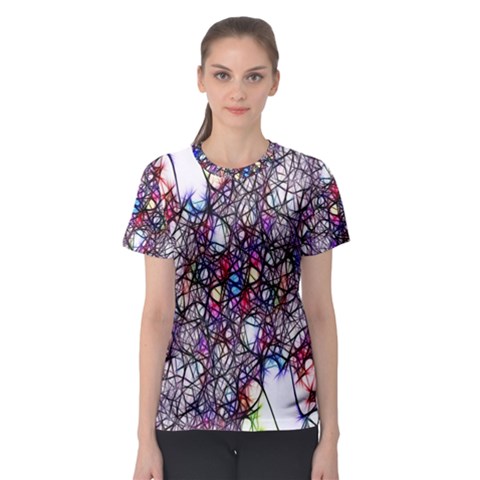 Web Network Abstract Connection Women s Sport Mesh Tee by Vaneshart