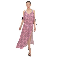 Timeless - Black & Flamingo Pink Maxi Chiffon Cover Up Dress by FashionBoulevard