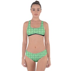 Timeless - Black & Mint Green Criss Cross Bikini Set by FashionBoulevard