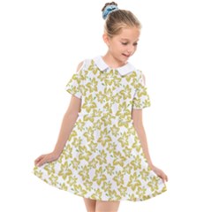 Cute Flowers - Ceylon Yellow Kids  Short Sleeve Shirt Dress by FashionBoulevard