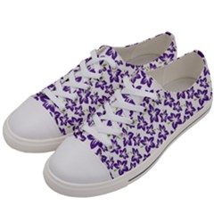 Cute Flowers - Imperial Purple Women s Low Top Canvas Sneakers by FashionBoulevard