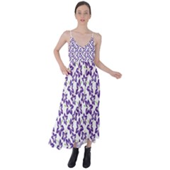 Cute Flowers - Imperial Purple Tie Back Maxi Dress by FashionBoulevard