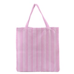 Nice Stripes - Blush Pink Grocery Tote Bag by FashionBoulevard