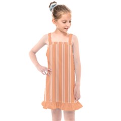 Nice Stripes - Cantaloupe Orange Kids  Overall Dress by FashionBoulevard