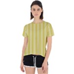 Nice Stripes - Ceylon Yellow Open Back Sport Tee