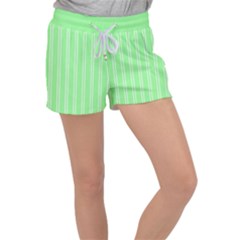Nice Stripes - Mint Green Velour Lounge Shorts