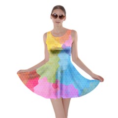 Rainbow Honeycomb Skater Dress