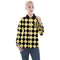 Block Fiesta Black And Mellow Yellow Women s Long Sleeve Pocket Shirt View1