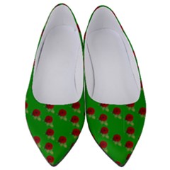 Rose In Green Women s Low Heels by snowwhitegirl