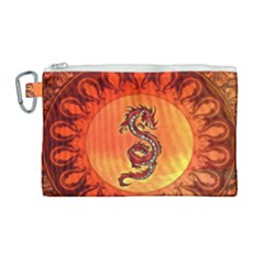 Wonderful Chinese Dragon Canvas Cosmetic Bag (large) by FantasyWorld7